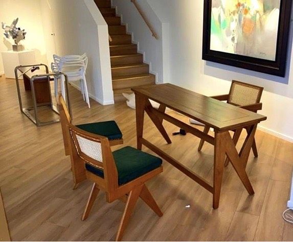 Classical walnut chair and table! The"K" structure of the table leg have more extensibility and imagination in visual. Chat with us and know more! 
Made by Jorton.ltd @jorton.ltd

Website: jorton-hk.com

#interiordesign#homedecor#walnutwood#wooden#rattan#naturaldecor#gallery#chair#table#custommade#furnituredesign#art#lifestyle#awesome#lookinggood